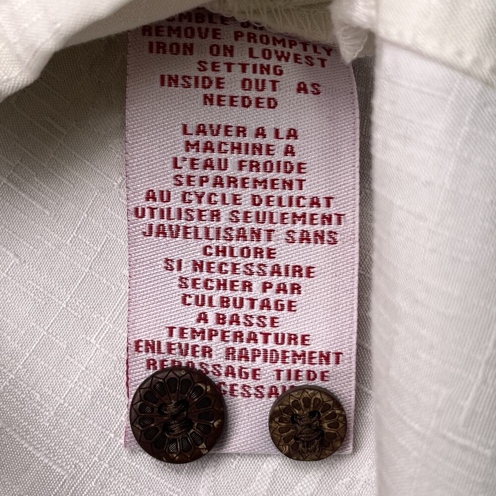 caribbean joe button-up shirt beige short sleeve mens 2xl - Picture 8 of 10